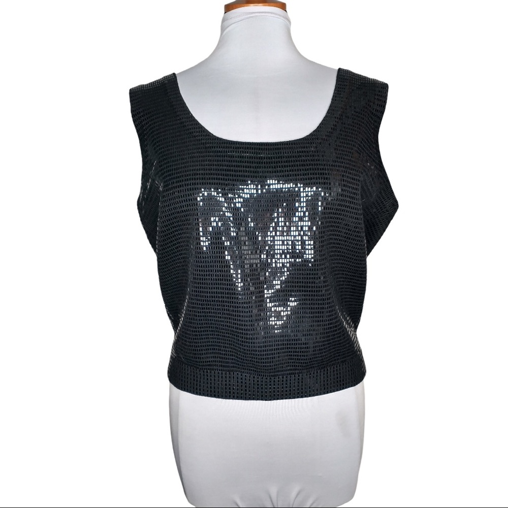 St. John Collection Black Paillettes Knit Tank